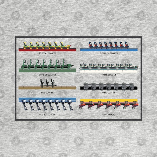 Bolliger and Mabillard B&M Rollercoaster Range Design by CoasterMerch